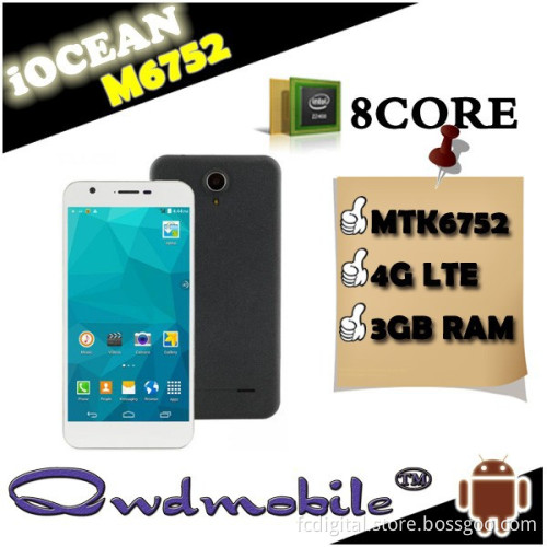 IOCEAN M6752 4G Smartphone RAM 3GB MTK6752 1.7GHz Octa Core 5.5 Inch IPS OGS FHD Screen Android 4.4